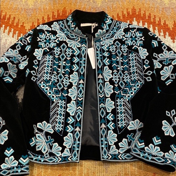 Julia Amory Jackets & Blazers - Unreal NWT JULIA AMORY Vreeland Velvet Jacket XS